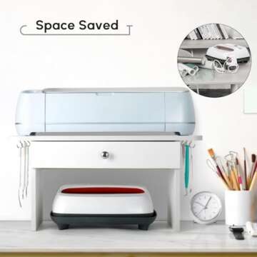 𝐂𝐫𝐚𝐟𝐢𝐭 Desktop Storage Organizer Riser for Cricut Machines, Organization and Storage Table Desk Stand Legs with Accessories and Supplies Organizer Tools Holder, Save Table or Desk Space