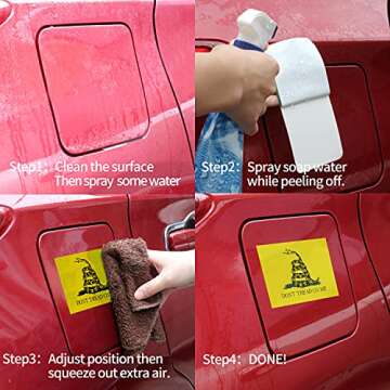 Anley 5" X 3" Don't Tread on Me Decal 3Pcs - Car and Truck Reflective Bumper Stickers - 3 Pack Set