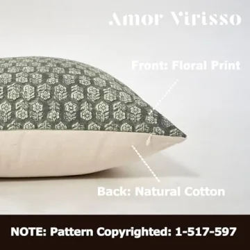 Amor Virisso Floral Decorative Pillow Cover 18x18