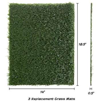 Pee Pads for Dogs - Set of Three Eco-Friendly Turf Mats