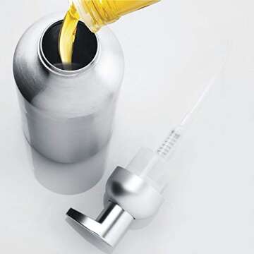 mDesign Large Modern Metal Foaming Soap Dispenser Pump Bottle for Kitchen Sink Countertop, Bathroom Vanity, Utility/Laundry Room, Garage - Save on Soap - Rust Free Aluminum - 2 Pack - Brushed/Silver