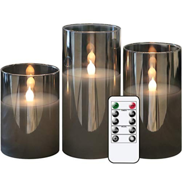 GenSwin Flameless LED Candles with Remote & Timer