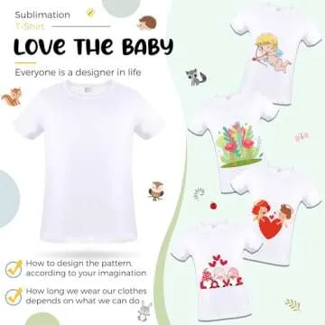 5 Pack Toddler Blank T-Shirts for DIY Sublimation Projects