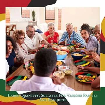 Durable 100 Pack Juneteenth Paper Plates for Celebrations