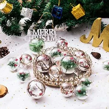 Shatterproof Christmas Ornaments - 19Pcs Elegant Decor