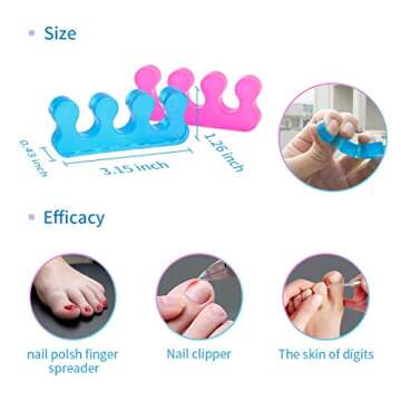 SUNFATT Toe Separators for Women,Toe Spacers for Women,Repeatable Washable Toe Separators,Toe Separa...