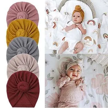 KIDOCHEESE Baby Turban Hat for Girls - Stylish & Comfy