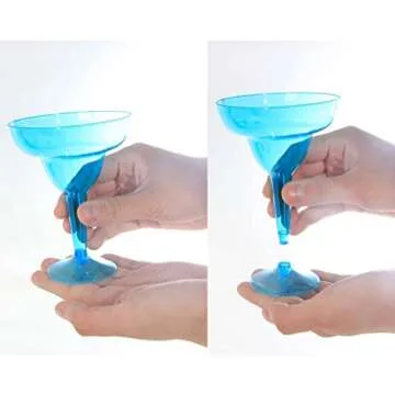 Supernal 36pcs Plastic Margarita Glasses for Colorful Parties