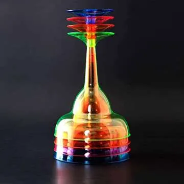Supernal 36pcs Plastic Margarita Glasses for Colorful Parties