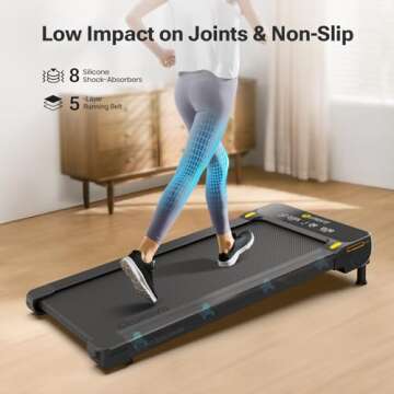 UREVO Walking Pad with Auto Incline, 9% Incline Under Desk Treadmill for Home/Office, 3-Slope Treadmill with Incline and Large LED Display