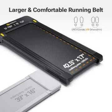 UREVO Walking Pad with Auto Incline, 9% Incline Under Desk Treadmill for Home/Office, 3-Slope Treadmill with Incline and Large LED Display