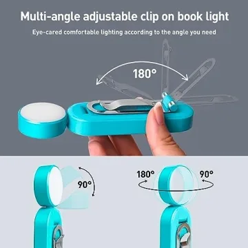 VAVOFO USB Rechargeable Book Light with 9 Modes