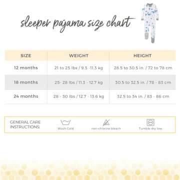 Burt's Bees Baby baby boys Pajamas, Zip-front Non-slip Footed Pjs, Organic Cotton and Toddler Sleepers, Whale of a Tale 2-pk, 18 Months US