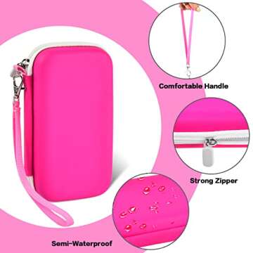 Case Only Compatible with Texas Instruments TI-30XIIS Scientific Calculator, Travel Office Calculators Storage Holder Bag with Extra Mesh Pocket for Pens, USB Cables and Accessories - (Red)