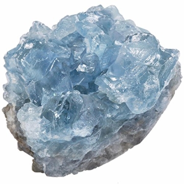 rockcloud Raw Blue Celestite Healing Crystal Cluster
