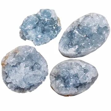 rockcloud Raw Blue Celestite Healing Crystal Cluster