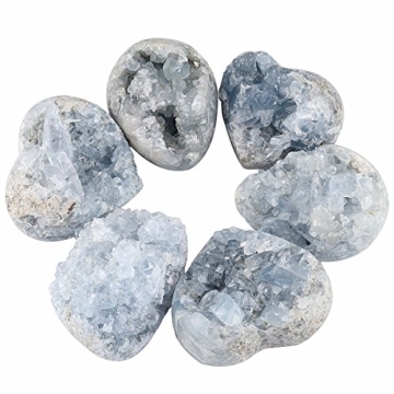 rockcloud Raw Blue Celestite Healing Crystal Cluster