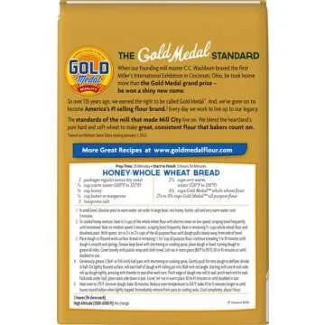 Gold Medal Premium Quality All Natural Whole Wheat Flour For Baking, 5 lb