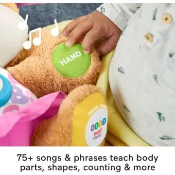 Fisher-Price Baby & Toddler Toy Laugh & Learn Smart Stages Sis Musical Plush with Lights & Phrases for Infants Ages 6+ Months