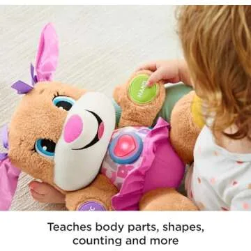 Fisher-Price Baby & Toddler Toy Laugh & Learn Smart Stages Sis Musical Plush with Lights & Phrases for Infants Ages 6+ Months