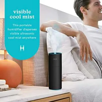 Homedics Portable Humidifier - Small Air Humidifiers for Bedroom, Plants, Office, Travel - Cool Mist...