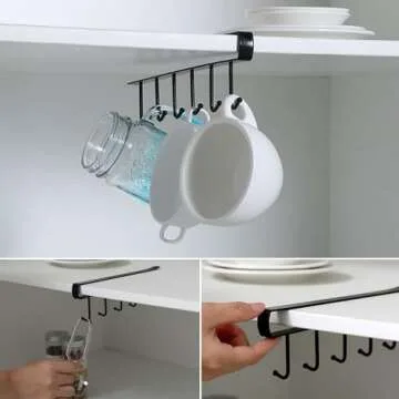 Oniapro Mug Hooks Rack - Space Saving Kitchen Organizer