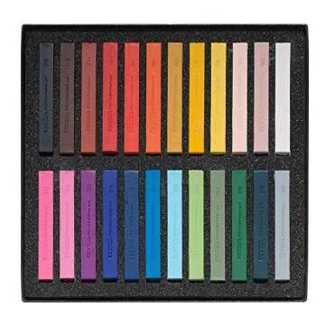 LYRA Polycrayons Soft Pastel Crayons, Set of 24 Colors