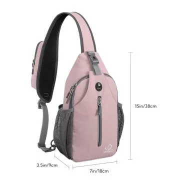WATERFLY Crossbody Sling Backpack for Travel and Hiking