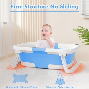 napei Collapsible Baby Bathtub, Infant Safe and Portable
