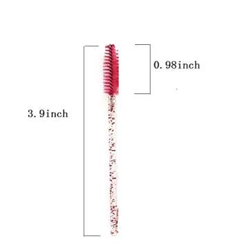 Pimoys 100 pcs Disposable Eyelash Mascara Brushes, Wands Applicator Eyebrow Brush Makeup Kit, Eyebro...