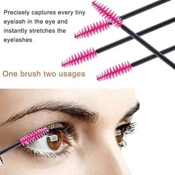 Pimoys 100 pcs Eyelash Mascara Brushes - High Quality & Cute