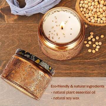 Gifts for Women, Birthday Gifts for Mom Daughter Sister Wife, Unique Gifts for Friend Women Rotatable Scented Candles Gifts for Valentines Day Anniversary