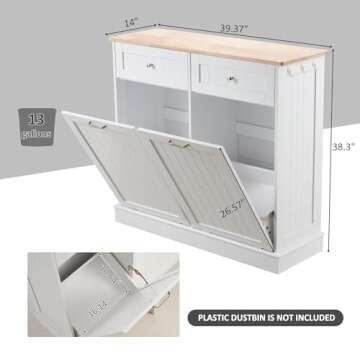 Stylish AHB Double Tilt Out Trash Cabinet for All Rooms