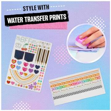 Cool Maker, Stitch ‘N Style Fashion Studio Refill with 2 Pre-Threaded Cartridges, Fabric and Water Transfer Prints, Arts & Crafts Kids Toys for Girls
