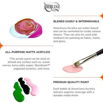 DecoArt Americana Acrylics 18 Popular Colors Set for Artists