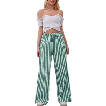 Stylish Women Wide Leg Pants with Pockets
