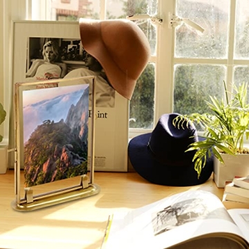 Vintage Brass Floating Frame for Elegant Photo Display
