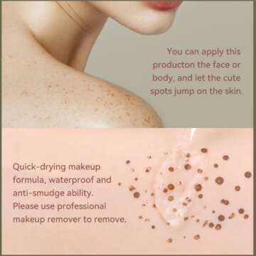 Cream Freckle Pen Stamp - Fake Freckles Stamp Air Cushion - Waterproof Quick Dry Lifelike Freckles Marker Face Makeup (Saddle brown, 01)