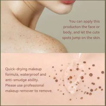 Cream Freckle Pen Stamp - Fake Freckles Stamp Air Cushion - Waterproof Quick Dry Lifelike Freckles Marker Face Makeup (Saddle brown, 01)