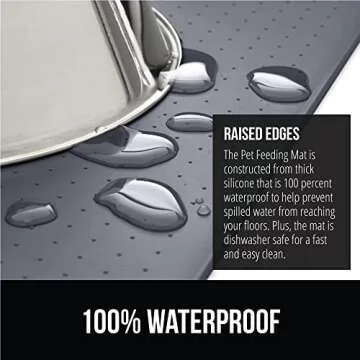 Gorilla Grip Waterproof Pet Feeding Mat for Clean Floors