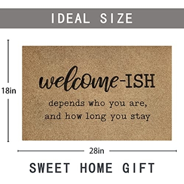 JJUUYOU Welcome Mats Stylish Non-Slip Indoor Outdoor Mat