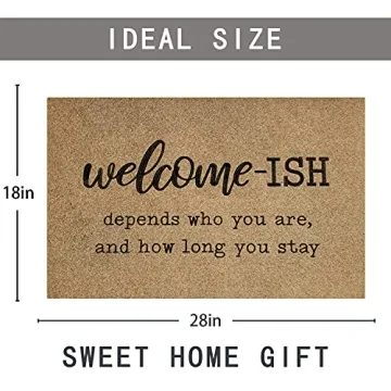 JJUUYOU Welcome Mats Stylish Non-Slip Indoor Outdoor Mat