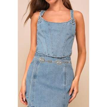 Womens Western-Concho-Belt-Silver Cowboy-Cowgirl Belts - Country Concert Outfits for Jeans Dress