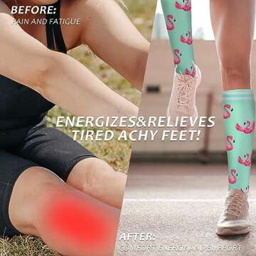 fenglaoda Compression Socks for Women & Men – 4 Pairs