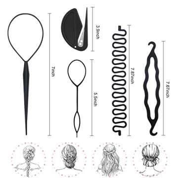 1005 Pcs Hair Loop Tool Set - Versatile Styling Tools with Rubber Bands