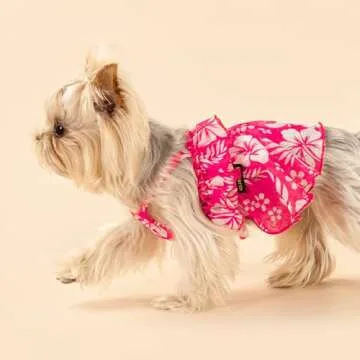 Fitwarm Tropical Dog Dress for Small Dogs Girl
