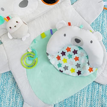 Bright Starts Tummy Time Mat with Pillow and Toys for Babies