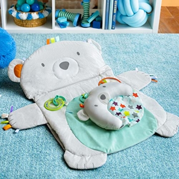Bright Starts Tummy Time Mat with Pillow and Toys for Babies