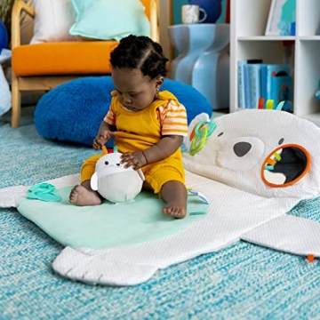 Bright Starts Tummy Time Mat with Pillow and Toys for Babies