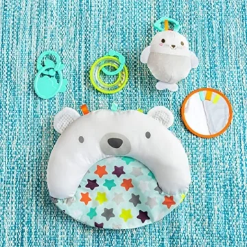 Bright Starts Tummy Time Mat with Pillow and Toys for Babies